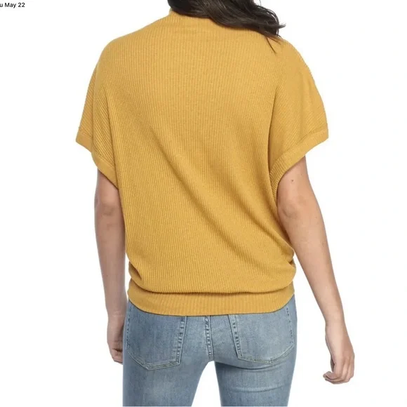 Free People Madeline Top Shirt Women’s Small Relaxed Golden Haze Yellow Tank - Picture 2 of 9